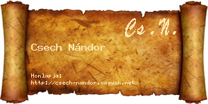 Csech Nándor névjegykártya