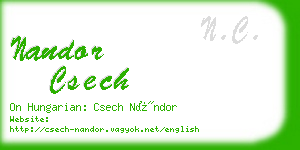 nandor csech business card